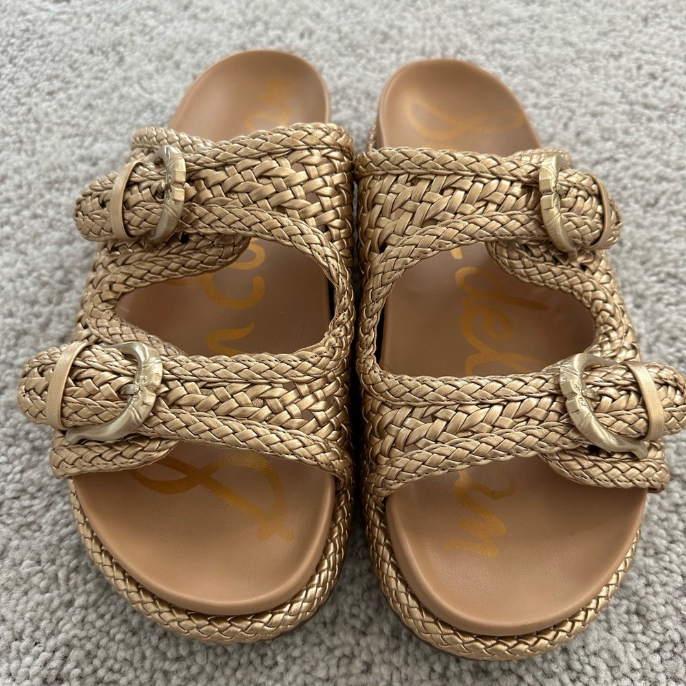 Sam Edelman Metallic Gold Sandals